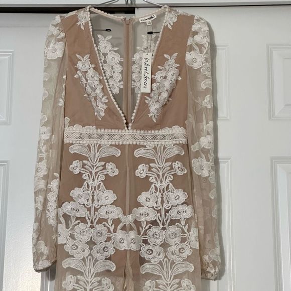 Free People by For love & Lemons Temecula Embroidered Lace Jumpsuit - Picture 5 of 6